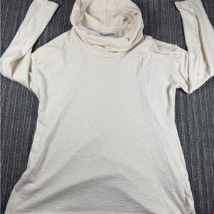 Columbia Cream Long Sleeve Cowl Neck Top